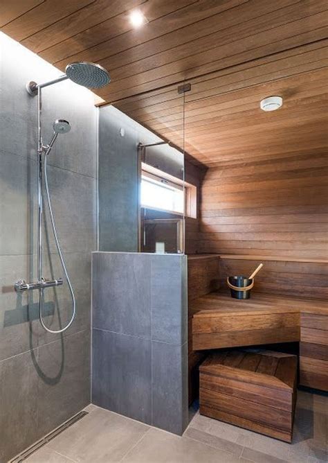 Typically, a user sits in the steam room for a period of time and then cleans up with a quick shower in the steamy enclosure. 101 Easy And Cheap Diy Sauna Design You Can Try At Home ...