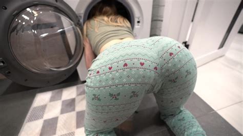 Step Bro Fucked Step Sister While She Is Inside Of Washing Machine Creampie