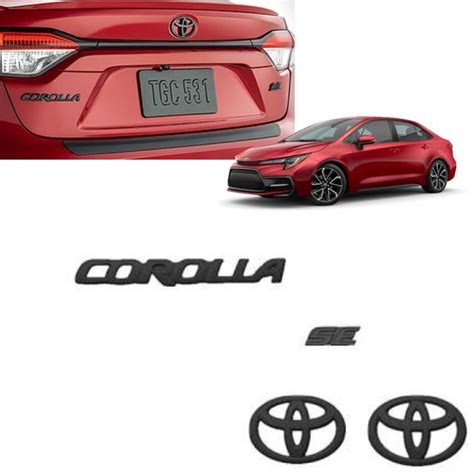 2020 2021 Corolla Black Emblem Overlays Se Sedan Genuine Toyota Pt948