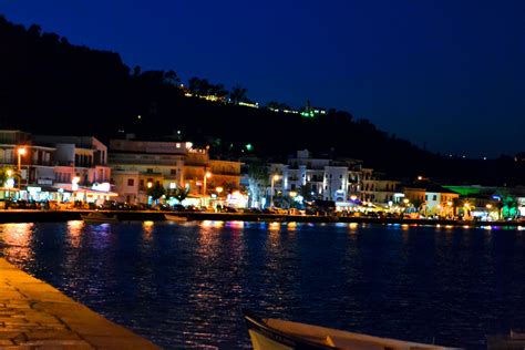 Zante Town At Night Zante Beach Art Travel