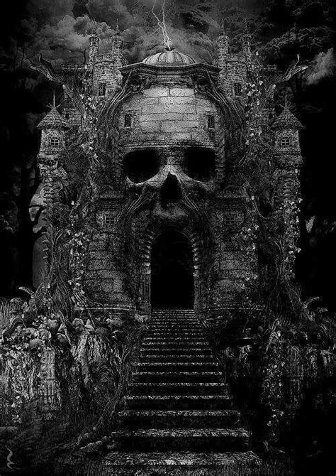 Skull Door Dark Gothic Art Dark Fantasy Art Skull Art