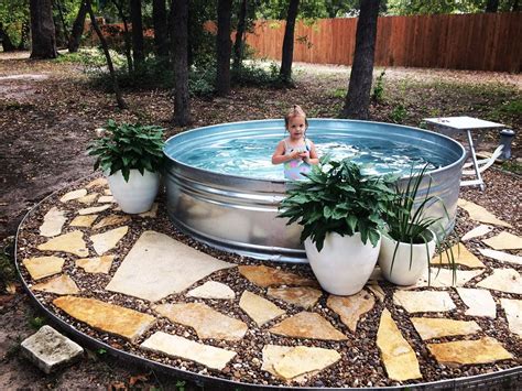 Our 8 Ft Galvanized Stock Tank Pool Has Been Perfect For Cooling Off On Hot Texas Summer Days