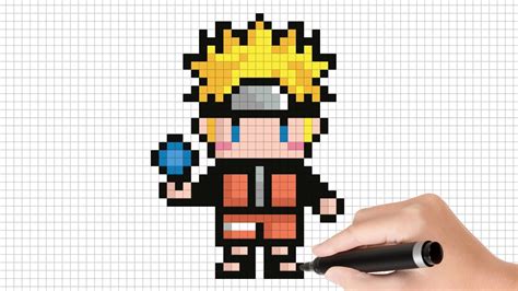 Cara Menggambar Naruto Easy Pixel Art Youtube