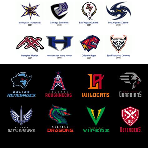 Download thousands of free icons of logo in svg, psd, png, eps format or as icon font. XFL Team Logos - 2001 vs 2020 : graphic_design