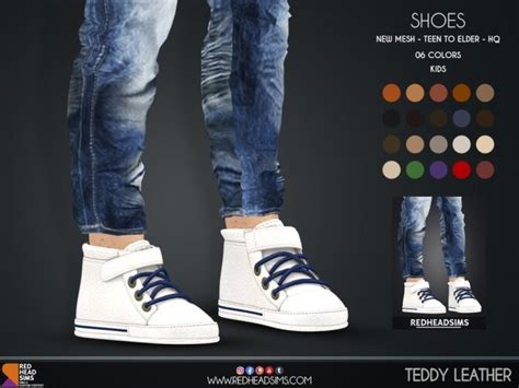 Teddy Leather Shoes Kids Toddler At Redheadsims Sims 4 Updates
