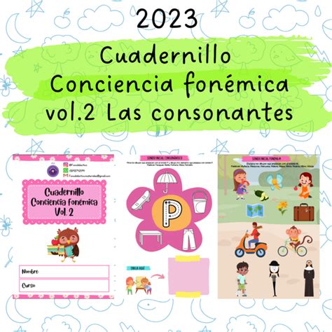 Cuadernillo Conciencia fonémica Vol 2 Las consonantes Fonodidactico