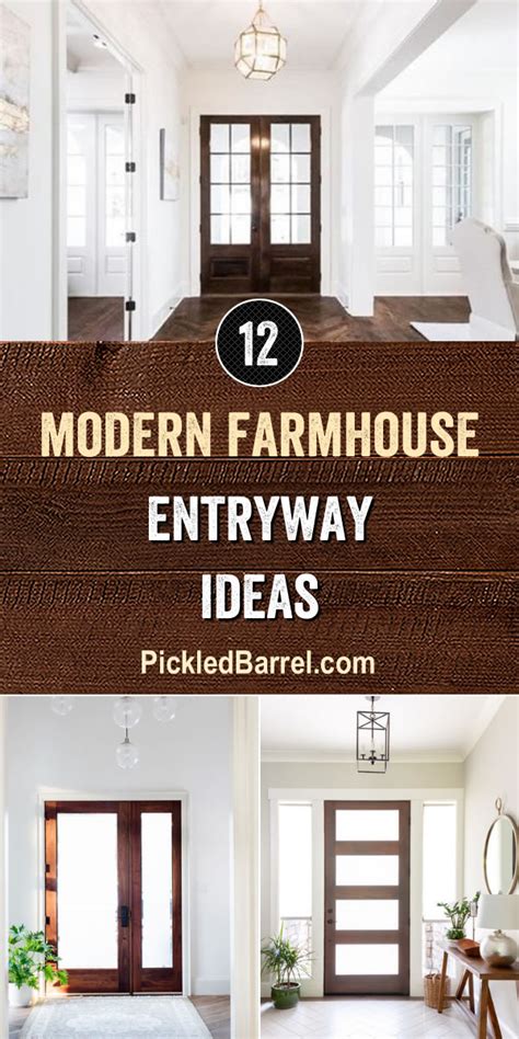 Modern Farmhouse Entryway Farmhouse Entryway Modern Pickledbarrel