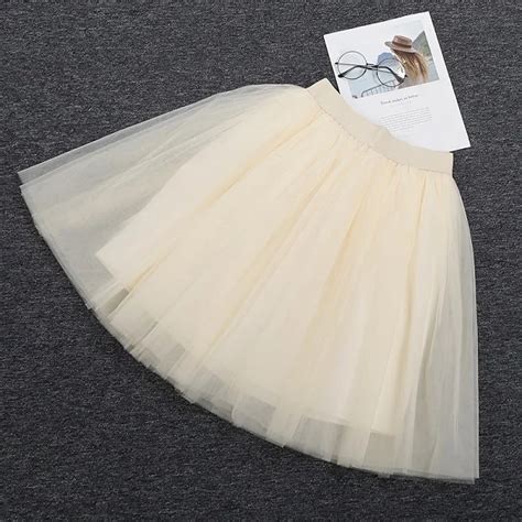 Layered Tulle Skirts Womens High Waist Swing Dolly Ball Gown