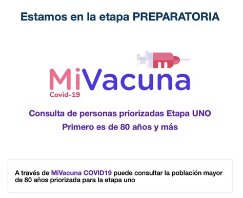 Al portal se accede en la dirección mivacuna.sispro.gov.co y en ella se puede consultar la etapa de vacunación en la que cada colombiano recibirá sus dosis, de acuerdo con los criterios de priorización. MiVacuna Covid19 - Elija un cirujano, consulte a un médico ...
