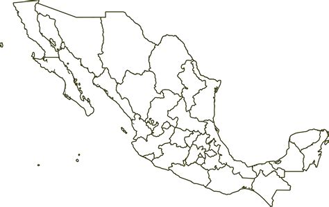 Mapa De México Para Colorear Sin Nombres