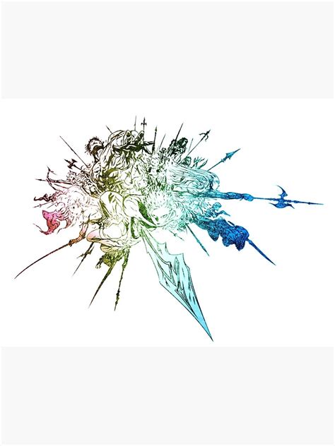 Final Fantasy ° Final Fantasy Xiv Rainbow Logo Canvas Print By Artlogo
