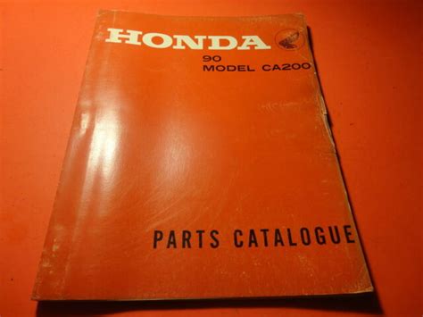 Oem Original Honda Parts List Catalog Catalogue Manual 1964 Ca200 Ebay