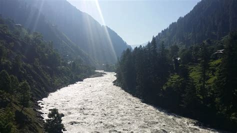 Beautiful View Of Neelum River In Neelum Valley Azad Kashmir Pakistan