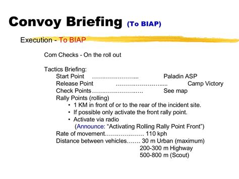 Biap Convoy Briefing 051805