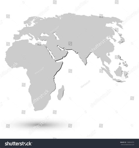 Map Eurasia Africa Stock Vector Royalty Free 158894555