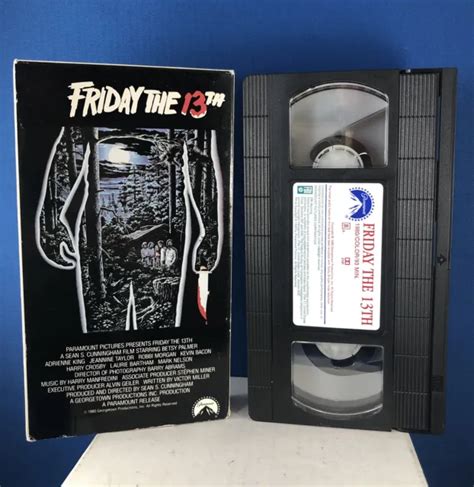 Friday The 13th Vhs Tape 1980 Paramount Horror Suspense Movie Vintage