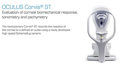 Oculus Corvis® St Tonometer Biomechanische Eigenschaften Oculus