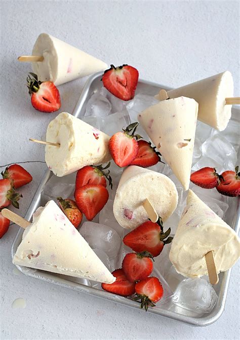 Hungry Couple Strawberries And Cream Popsicles