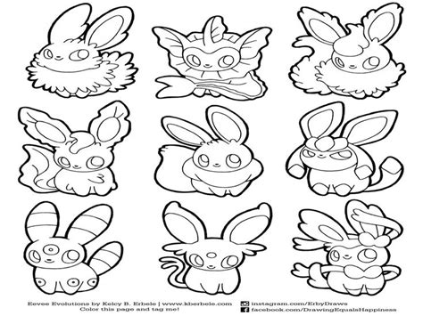 Elegant Image Of Eevee Evolutions Coloring Pages