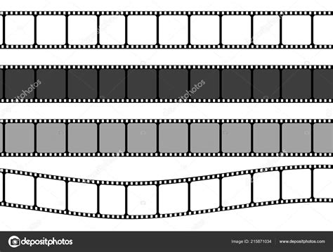 Vector Movie Strip Template Set Of Film Strip Frame Vector Template