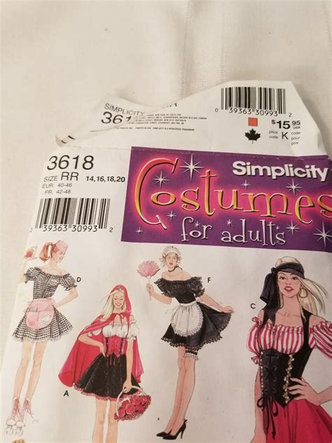 Simplicity 3618 Misses Costumes Uncut Sewing Pattern 104 Ebay