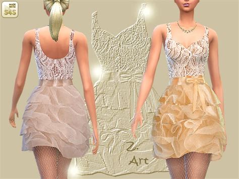 The Sims Resource Toffee Dress By Zuckerschnute20 • Sims 4 Downloads