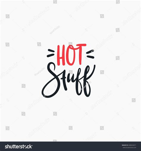 Hot Stuff Bright Colored Letters Modern Stock Vector Royalty Free