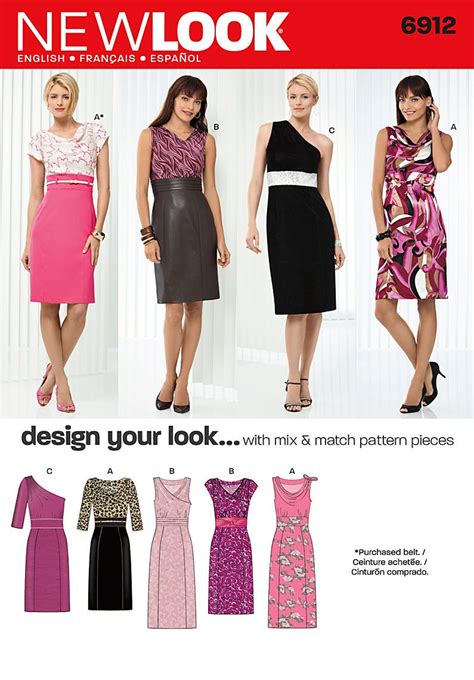 New Look Patterns New Look 6912 New Look Sewing Patterns For