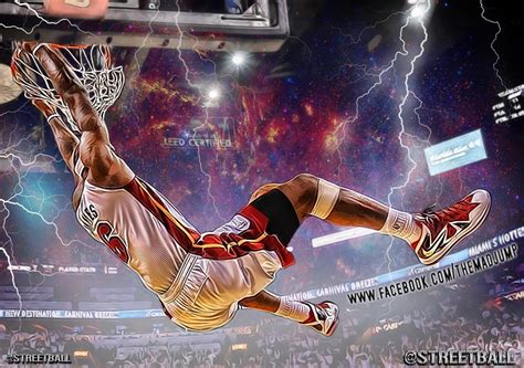 Lebron James Dunking Wallpapers Wallpaper Cave