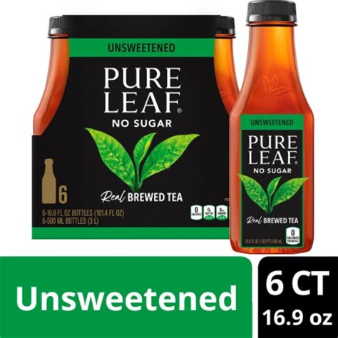 Pure Leaf Unsweetened Brewed Iced Tea 6 Bottles 169 Fl Oz Smiths