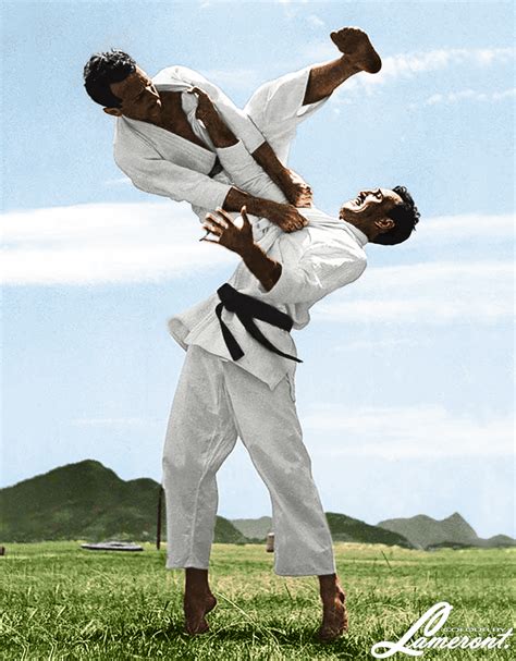 A Colorized Picture Of Helio And Carlos Gracie 1951 Rbjj