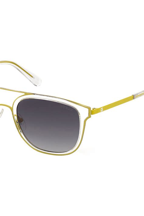 guess szögletes napszemüveg színátmenetes lencsékkel sárga 54 21 150 standard emag hu