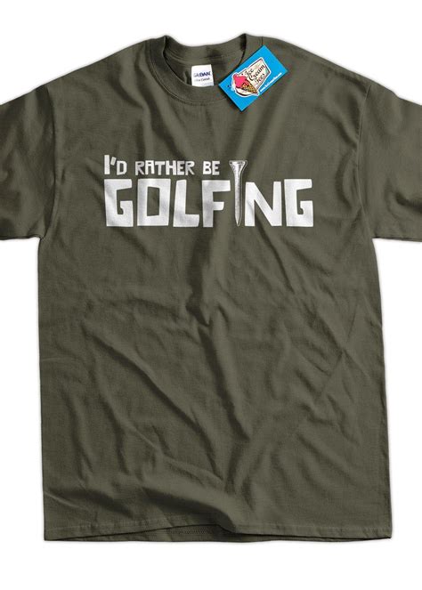 Funny Golf Golfing Id Rather Be Golfing Tshirt Ts For