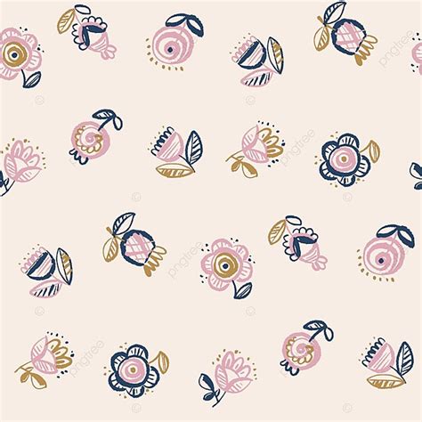 Pale Nude Rose Color Floral Seamless Pattern For Background Wallpaper