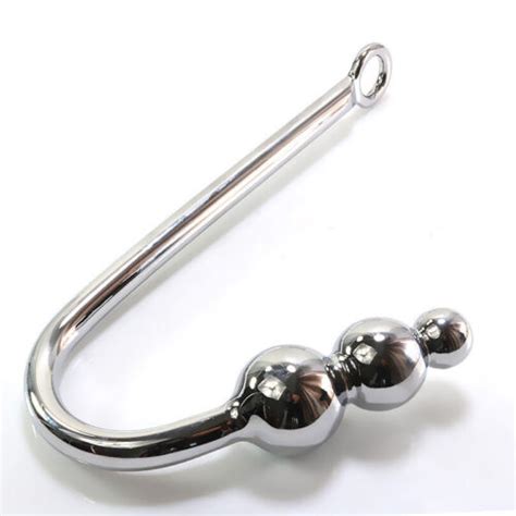 stainless steel anal butt plug 3 ball hook metal anus dildo sex toys for women ebay
