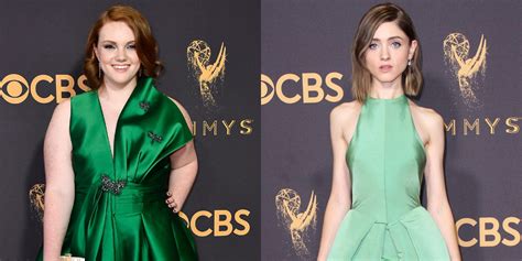 Stranger Things Natalia Dyer Shannon Purser Match In Green At The