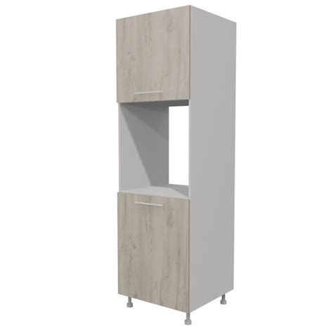 Кухненски шкаф тип колона за фурна за вграждане Модул Дъб Крафт Сив PRAKTIS