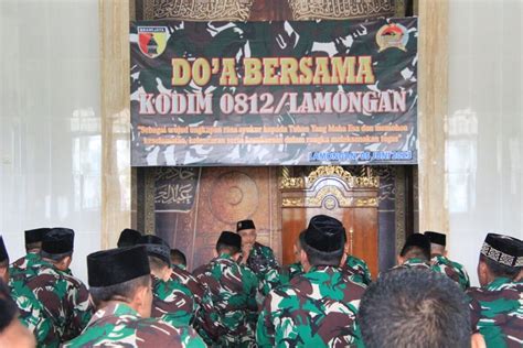 Wujud Rasa Syukur Kodim Lamongan Gelar Doa Bersama Di Awal Bulan