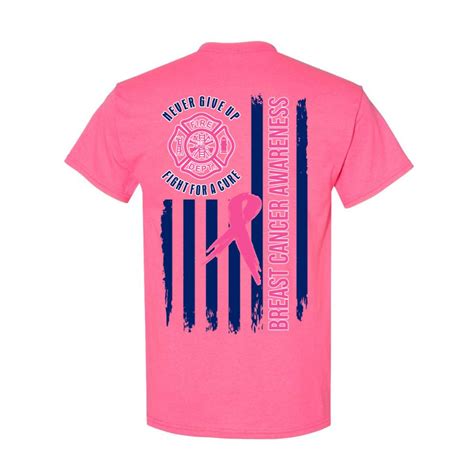 Breast cancer awareness is an effort to raise awareness and reduce the stigma of breast cancer through education on symptoms and treatment. Breast Cancer Awareness Fire Dept Duty Shirt