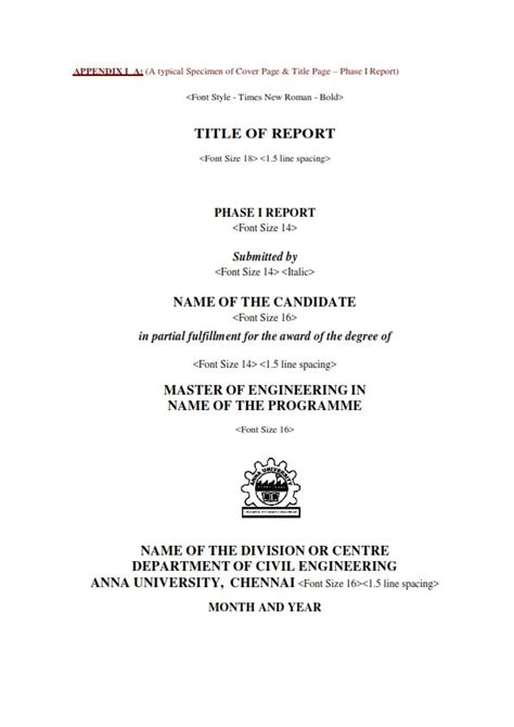 Project Report Format For Engineering