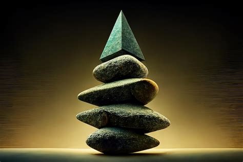 Une Pyramide De Pierres équilibrantes Zen Stones Méditation Relaxante