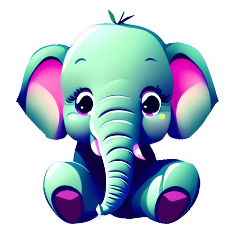 Cute Baby Elephant Cartoon · Creative Fabrica