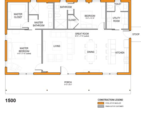 Homestead Series Mueller Inc Metal Homes Floor Plans Metal
