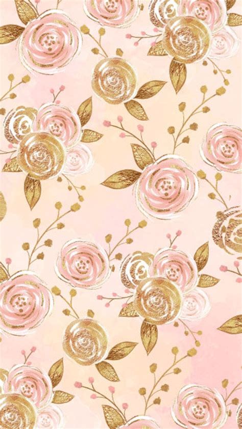 Rosa Bild Rose Gold Pattern Iphone Wallpaper