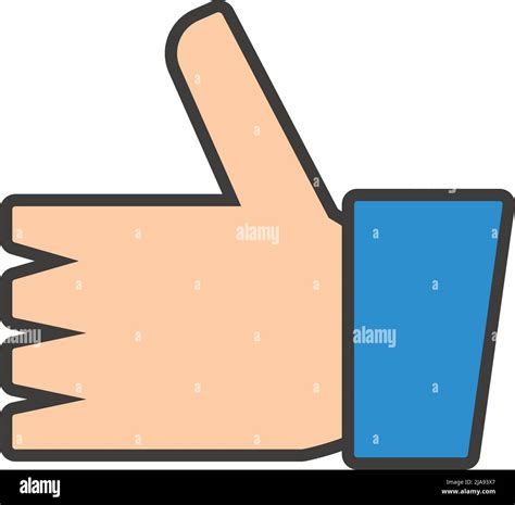 Good Thumbs Up Icon Simple Hand Sign Vector Editable Vector Stock