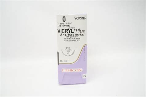 Ethicon Vcp346h 0 Vicryl Plus Stre Ct 1 36mm 12c Taper 36in Box Of