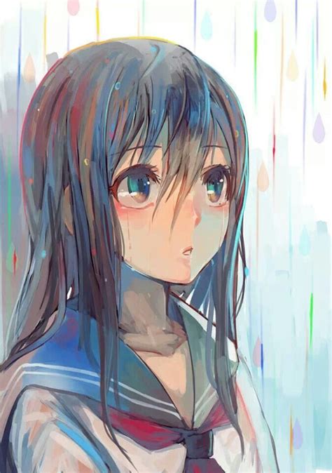 Cute Girl In Rain