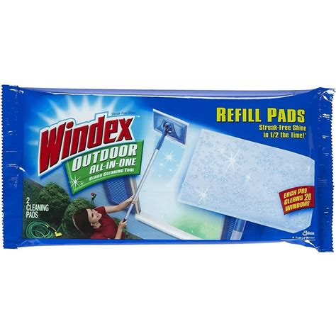 Windex Outdoor All In One Window Cleaner Pads Refill 2 Count Pack Of