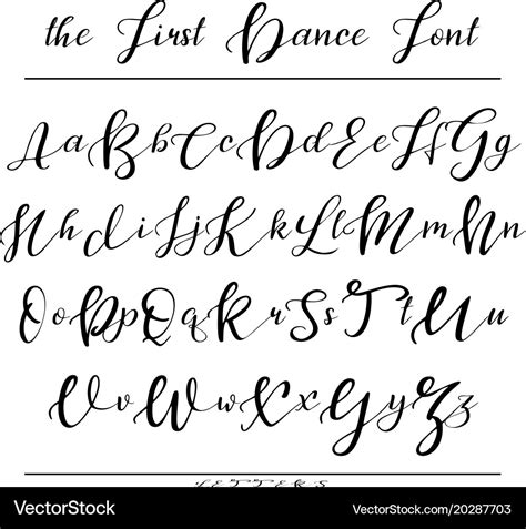 Hand Calligraphy Alphabet Fonts
