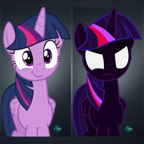 Twilight Sparkle And Nightmare Twilight Sparkle By Arifproject On